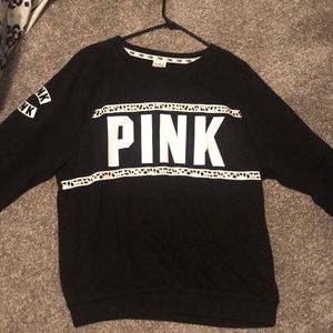 Victoria secret leopard print black sweat shirt